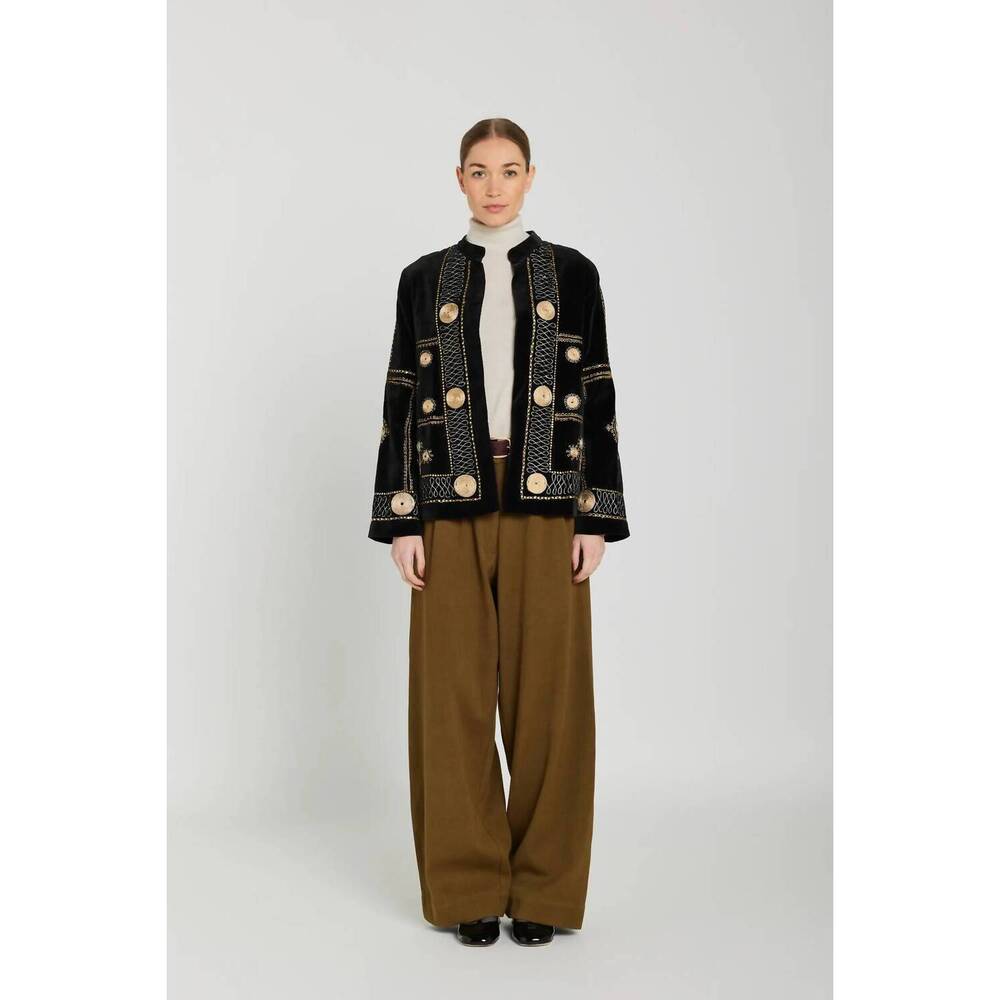 NEW V DE VINSTER coti embroidered jacket in black
